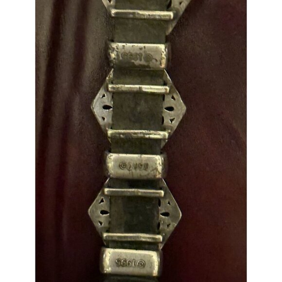 Vintage BRIGHTON Women's Black Leather Concho Belt 1995 Large Up To 34 InchWaist - Picture 11 of 16